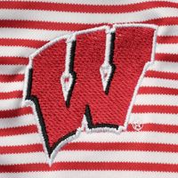 Infant Garb Red Wisconsin Badgers Carson Striped Polo Bodysuit