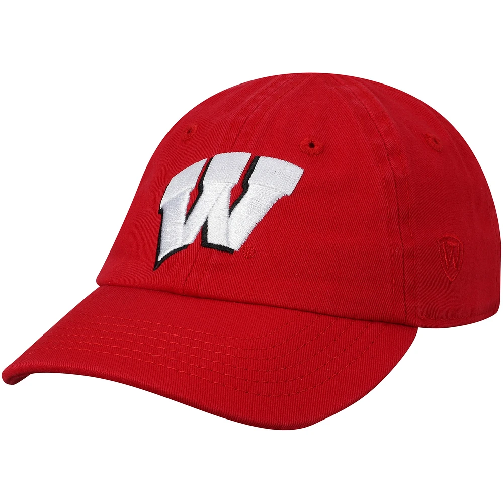 Chapeau ajustable pour bébé Top of the World Red Wisconsin Badgers Mini Me