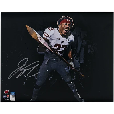 Jonathan Taylor Wisconsin Badgers Autographed 16" x 20" Spotlight Paddle Photograph 