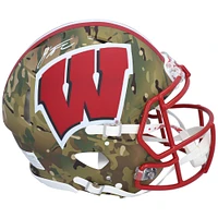 Casque authentique Riddell Camo Alternate Speed ​​autographié par Jonathan Taylor Wisconsin Badgers