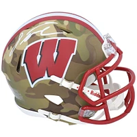 Jonathan Taylor Wisconsin Badgers Autographed Riddell Camo Alternate Speed Mini Helmet