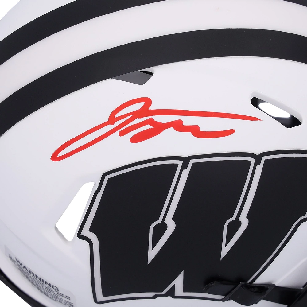 Jonathan Taylor Wisconsin Badgers Autographed Riddell Lunar Speed Mini Helmet 
