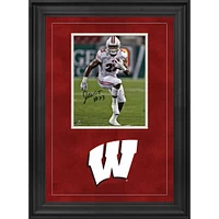 Jonathan Taylor Wisconsin Badgers Deluxe Framed Autographed 8" x 10" High Knee Photograph