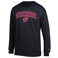 Men's Champion Wisconsin Badgers Arch Over Logo Long Sleeve T-Shirt