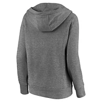 Sweat à capuche col en V pour hommes Fanatics Heather Grey Wisconsin Badgers
