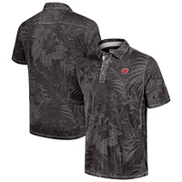 Men's Tommy Bahama  Black Wisconsin Badgers Sport Santiago Paradise Polo