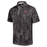 Men's Tommy Bahama  Black Wisconsin Badgers Sport Santiago Paradise Polo