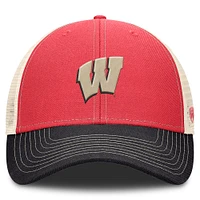 Men's Top of the World Red/Black Wisconsin Badgers Off-Road Trucker Adjustable Hat
