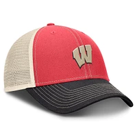 Men's Top of the World Red/Black Wisconsin Badgers Off-Road Trucker Adjustable Hat