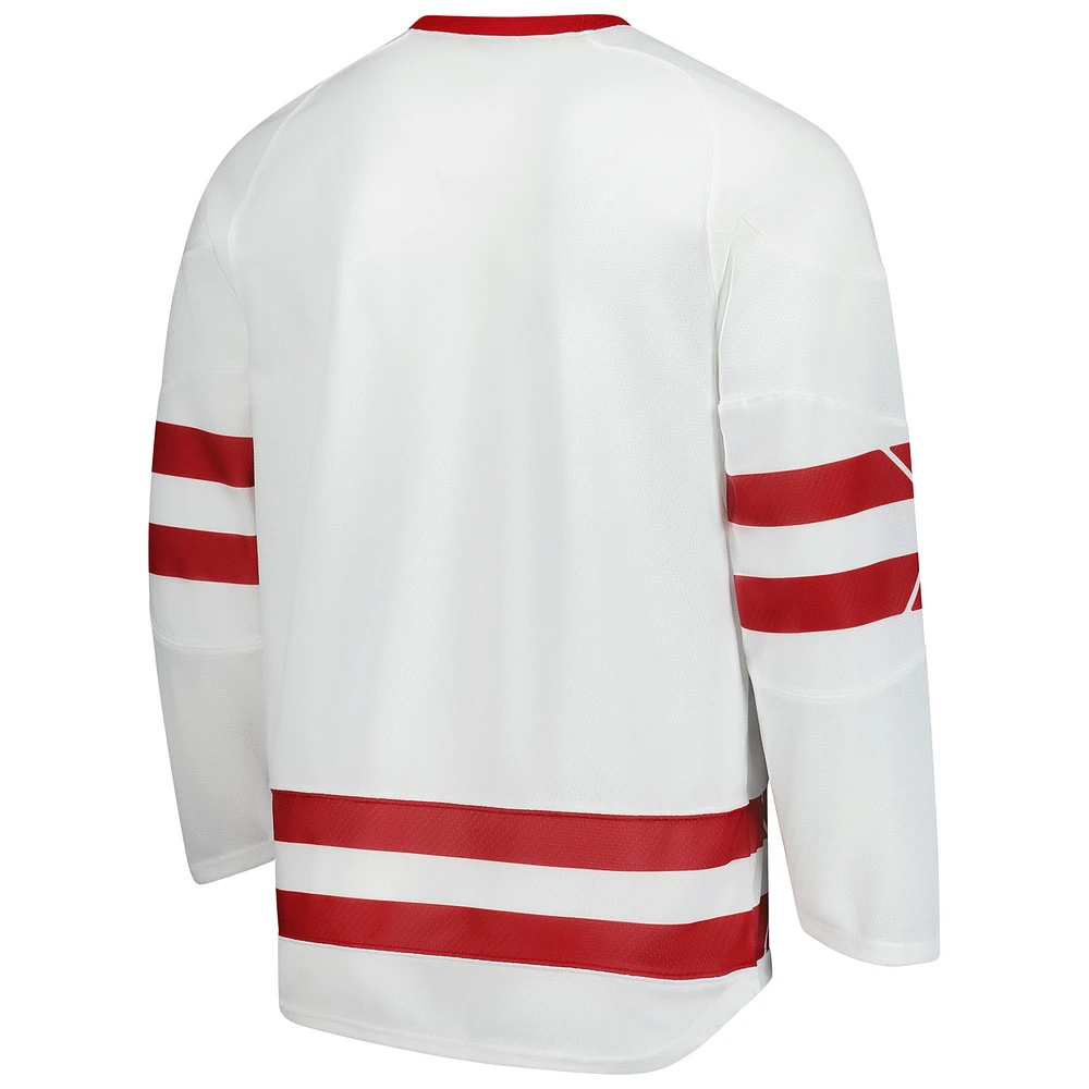 Men's Under Armour  White Wisconsin Badgers Replica Hockey Jersey