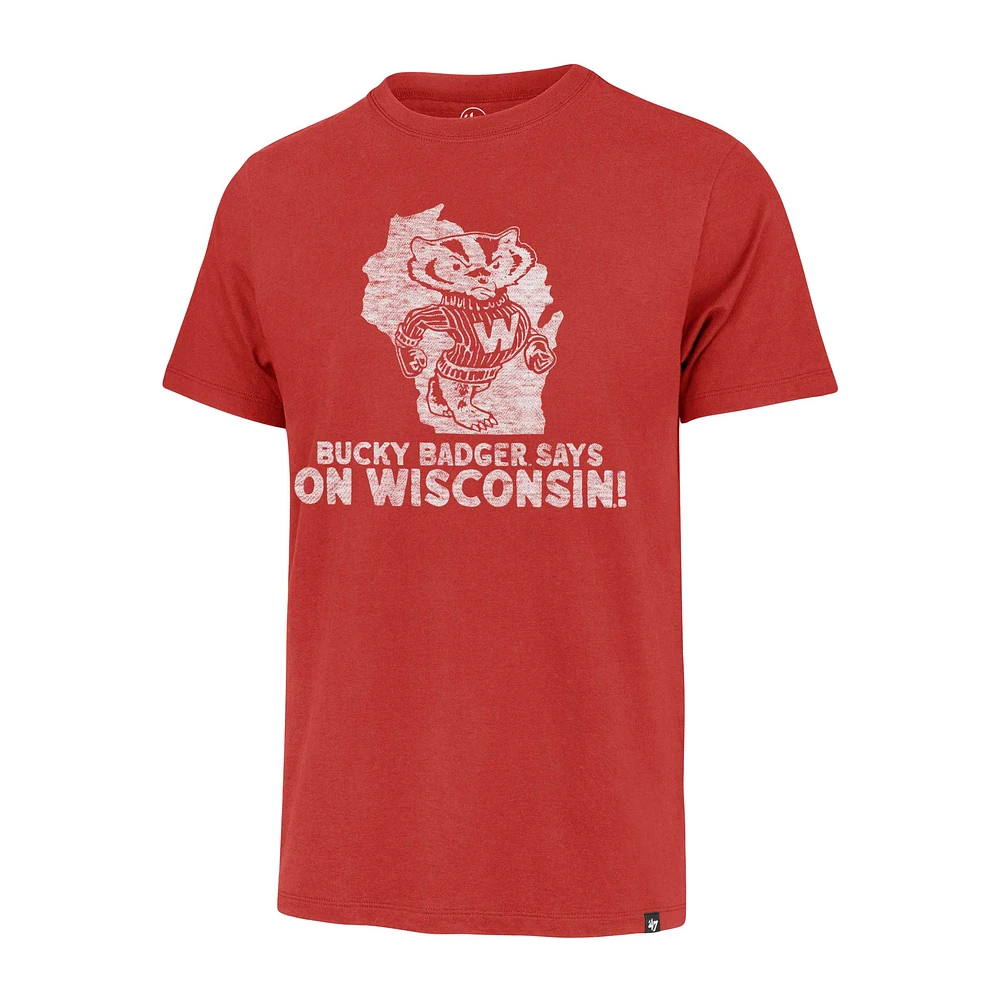 Men's '47 Red Wisconsin Badgers Article Franklin T-Shirt