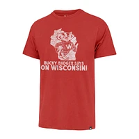 Men's '47 Red Wisconsin Badgers Article Franklin T-Shirt