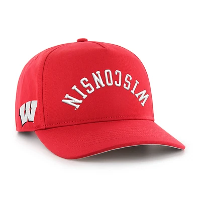 Men's '47 Red Wisconsin Badgers Flip Script Hitch Adjustable Hat