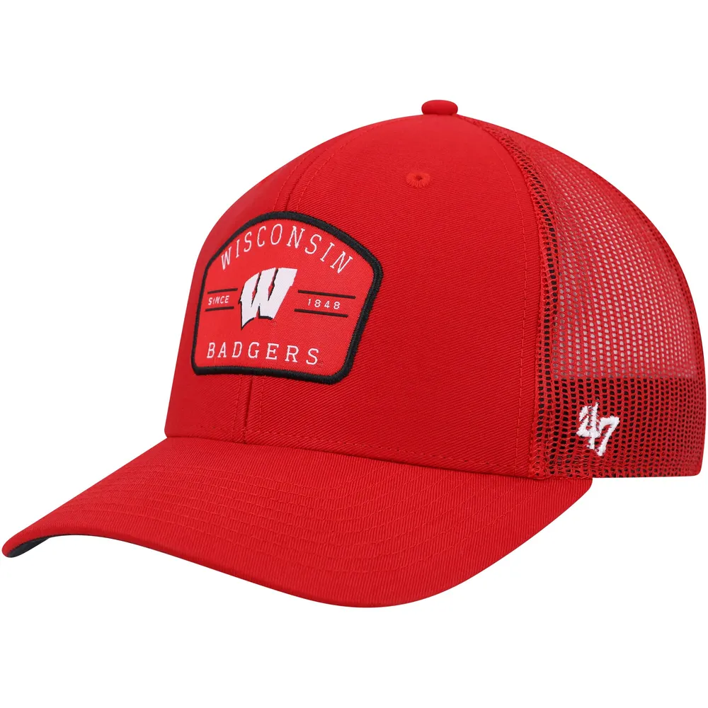 Wisconsin Badgers '47 Brand Red White & Black Sidenote Trucker Adjustable  Cap