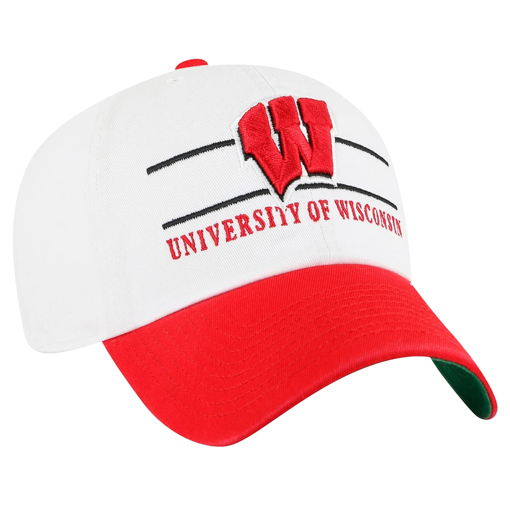 Men's '47 White Wisconsin Badgers Gridiron Clean Up Adjustable Hat