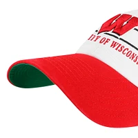 Casquette ajustable blanche Wisconsin Badgers Gridiron Clean Up '47 pour homme