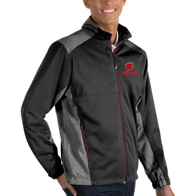 Wisconsin Badgers Antigua Revolve Full-Zip Jacket - Black