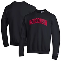 Men's Champion Wisconsin Badgers Basic Arch Fleece Pullover Sweatshirt