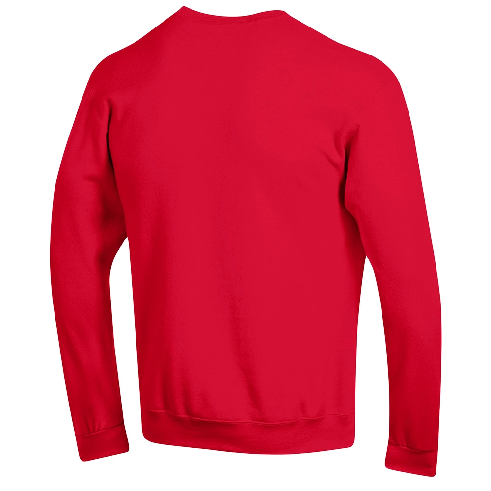 Men's Champion Red Wisconsin Badgers Arch Pill Sweatshirt