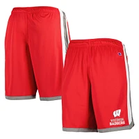 Short de basketball Champion Red Wisconsin Badgers pour homme