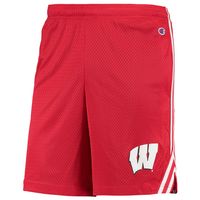 Men's Champion Red Wisconsin Badgers Team Lacrosse Shorts