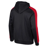 Sweat à capuche entièrement zippé Colosseum pour hommes, Wisconsin Badgers Reese, noir