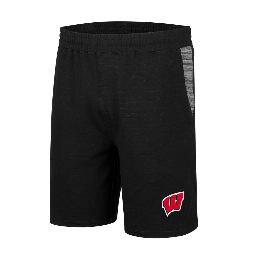 Men's Colosseum Black Wisconsin Badgers Wild Party Shorts