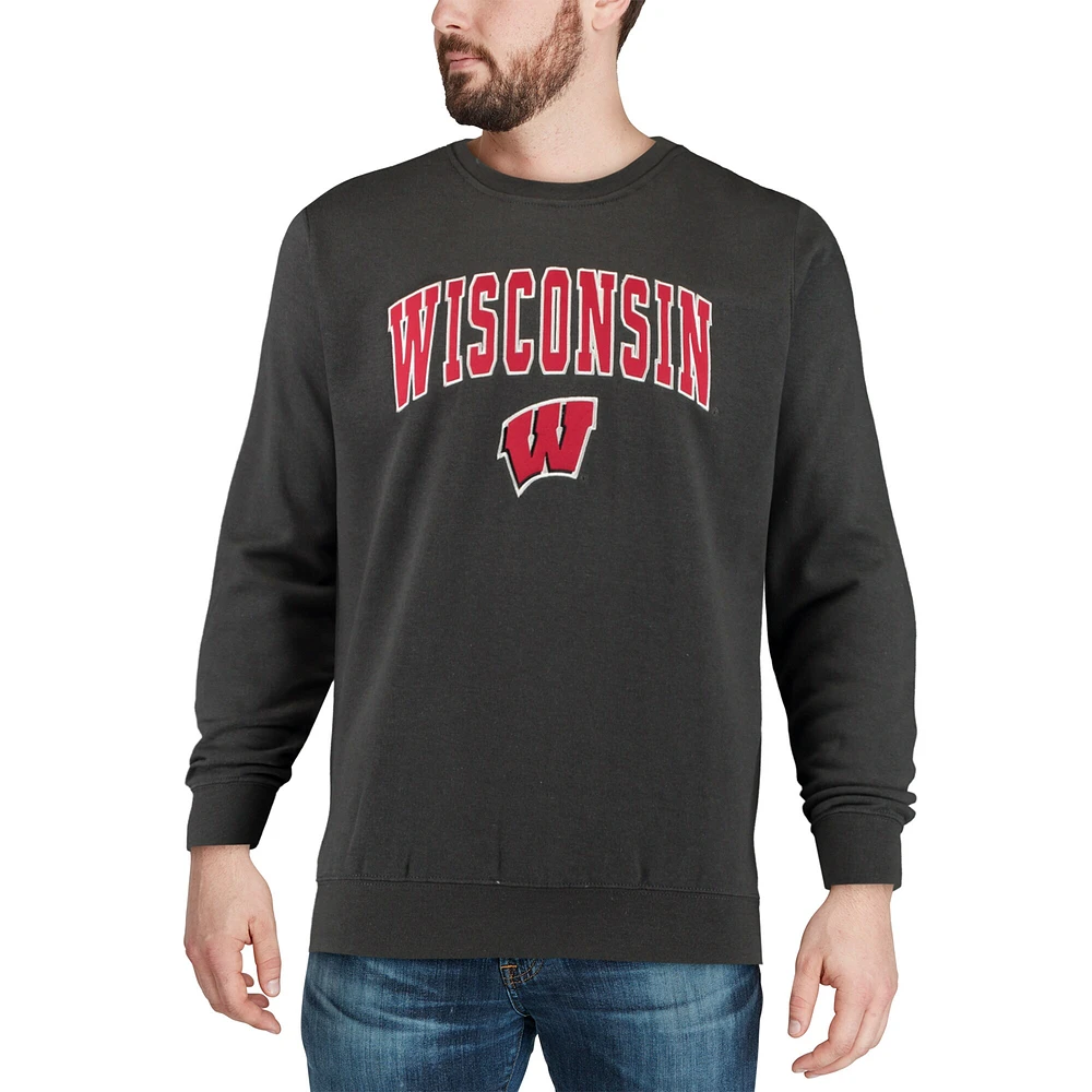 Sweat Colosseum Charcoal Wisconsin Badgers Arch & Logo Homme