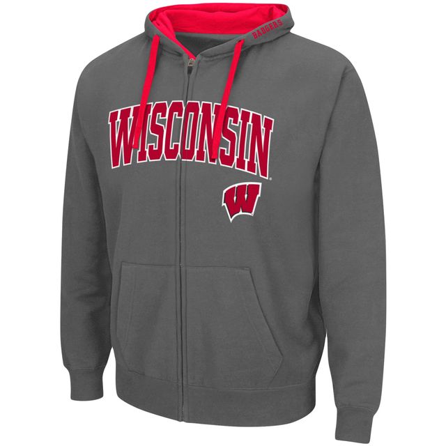 Sweat à capuche Colosseum Charcoal Wisconsin Badgers Big & Tall pour homme