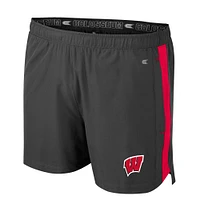 Men's Colosseum Charcoal Wisconsin Badgers Langmore Shorts