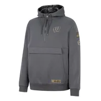 Men's Colosseum Charcoal Wisconsin Badgers OHT Military Appreciation Quarter-Zip Hoodie