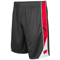 Short Colosseum Charcoal Wisconsin Badgers Turnover pour homme