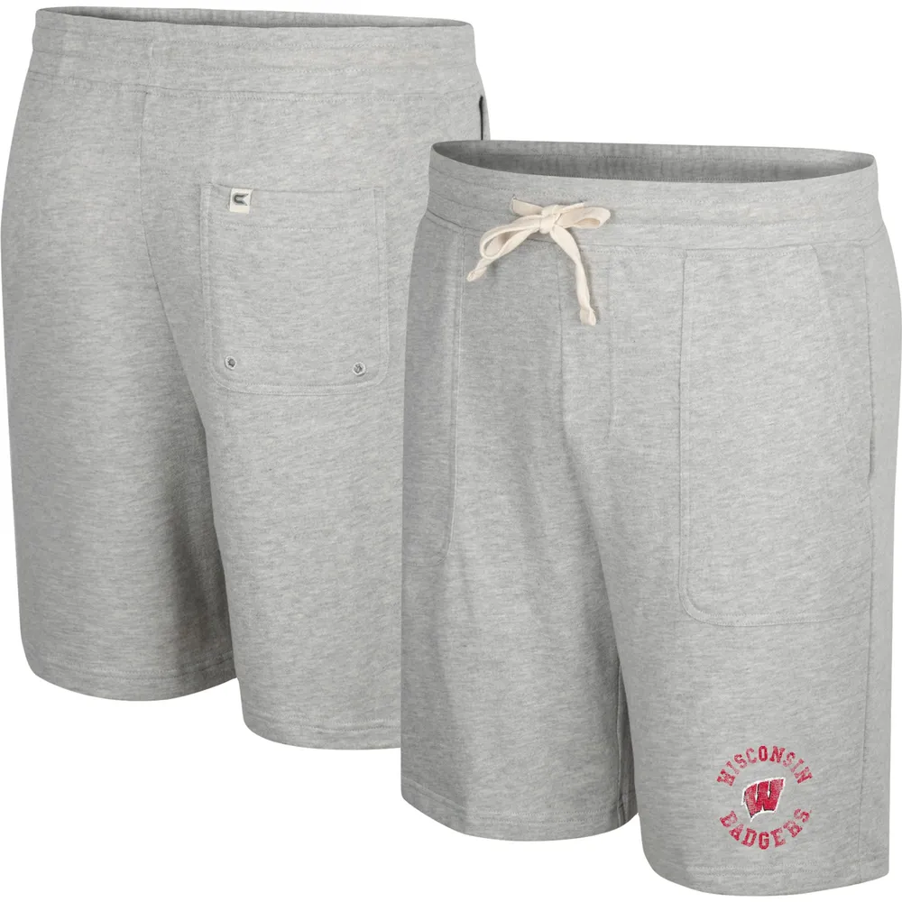 Men's Colosseum Heather Gray Wisconsin Badgers Love To Hear This Terry Shorts