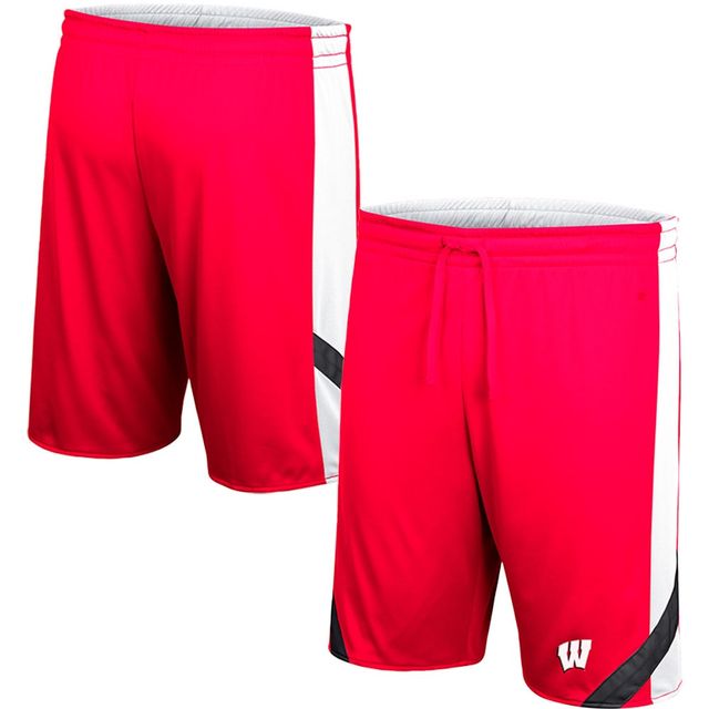 Short réversible pour hommes Colosseum Rouge/Blanc Wisconsin Badgers Am I Wrong