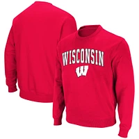 Colosseum Wisconsin Badgers Arch & Logo Crew Neck Sweat-shirt pour homme