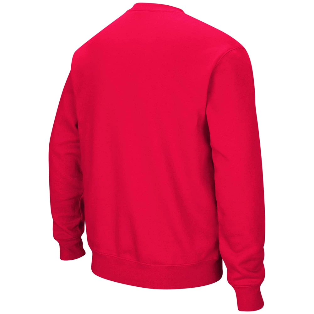 Colosseum Wisconsin Badgers Arch & Logo Crew Neck Sweat-shirt pour homme