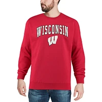 Colosseum Wisconsin Badgers Arch & Logo Crew Neck Sweat-shirt pour homme