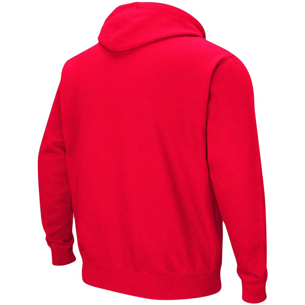 Men's Colosseum Red Wisconsin Badgers Big & Tall Arch Logo 2.0 Pullover Hoodie