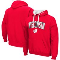 Men's Colosseum Red Wisconsin Badgers Big & Tall Arch Logo 2.0 Pullover Hoodie