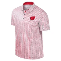 Polo Marty Rival pour homme Colosseum Red Wisconsin Badgers Big & Tall