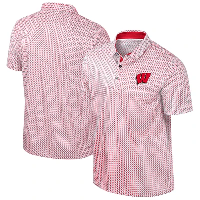 Polo Marty Rival pour homme Colosseum Red Wisconsin Badgers Big & Tall