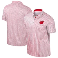 Polo Marty Rival pour homme Colosseum Red Wisconsin Badgers Big & Tall