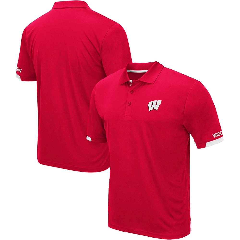 Colosseum Red Wisconsin Badgers Big & Tall Polo Santry pour homme