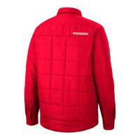 Men's Colosseum Red Wisconsin Badgers Detonate Quilted Full-Snap Jacket