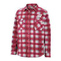 Men's Colosseum Red Wisconsin Badgers Ellis Full-Snap Jacket