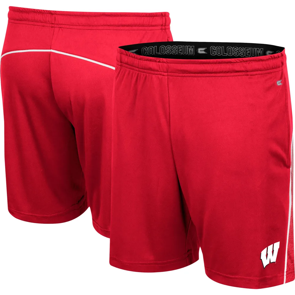 Men's Colosseum Red Wisconsin Badgers Laws of Physics Shorts