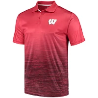 Men's Colosseum Red Wisconsin Badgers Marshall Polo