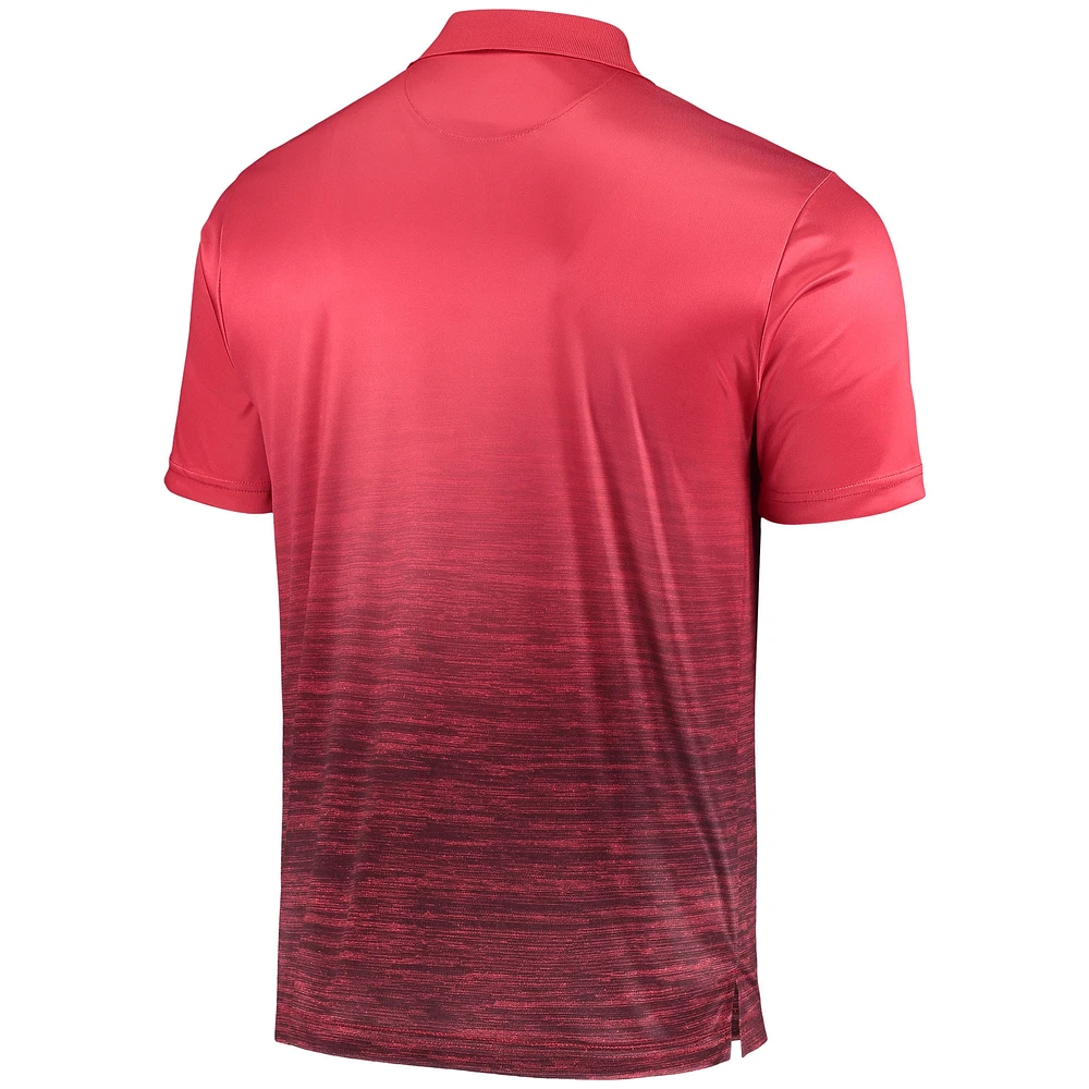 Men's Colosseum Red Wisconsin Badgers Marshall Polo