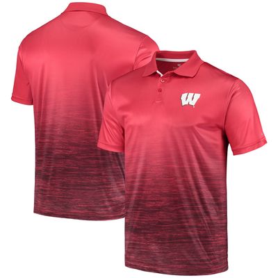 Men's Colosseum Red Wisconsin Badgers Marshall Polo