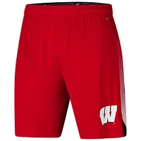 Men's Colosseum Red Wisconsin Badgers Online Shorts